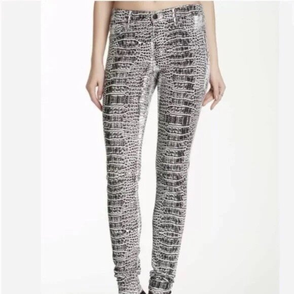 Joe's Jeans Mid-Rise Snakeskin Legging Jeans 30 NWT $189 - Picture 1 of 9